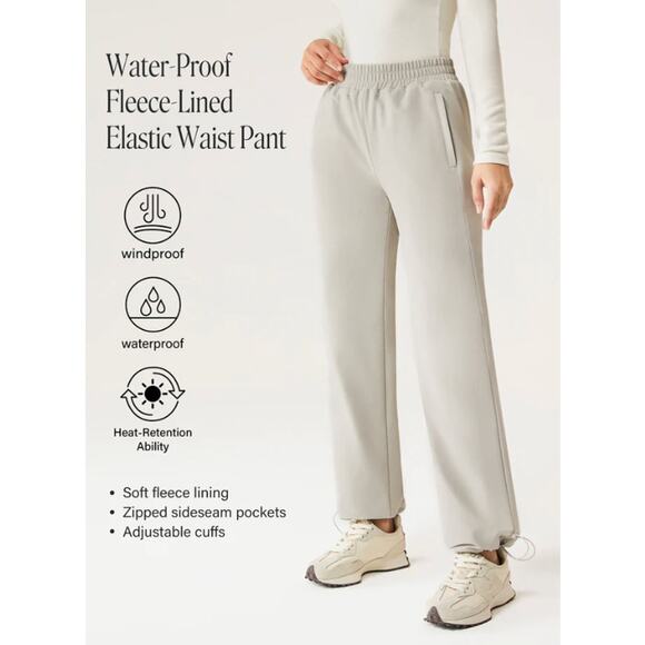 OGL Water-Proof Fleece-Lined Elastic Waist Pant NWT SIZE S - Picture 3 of 7